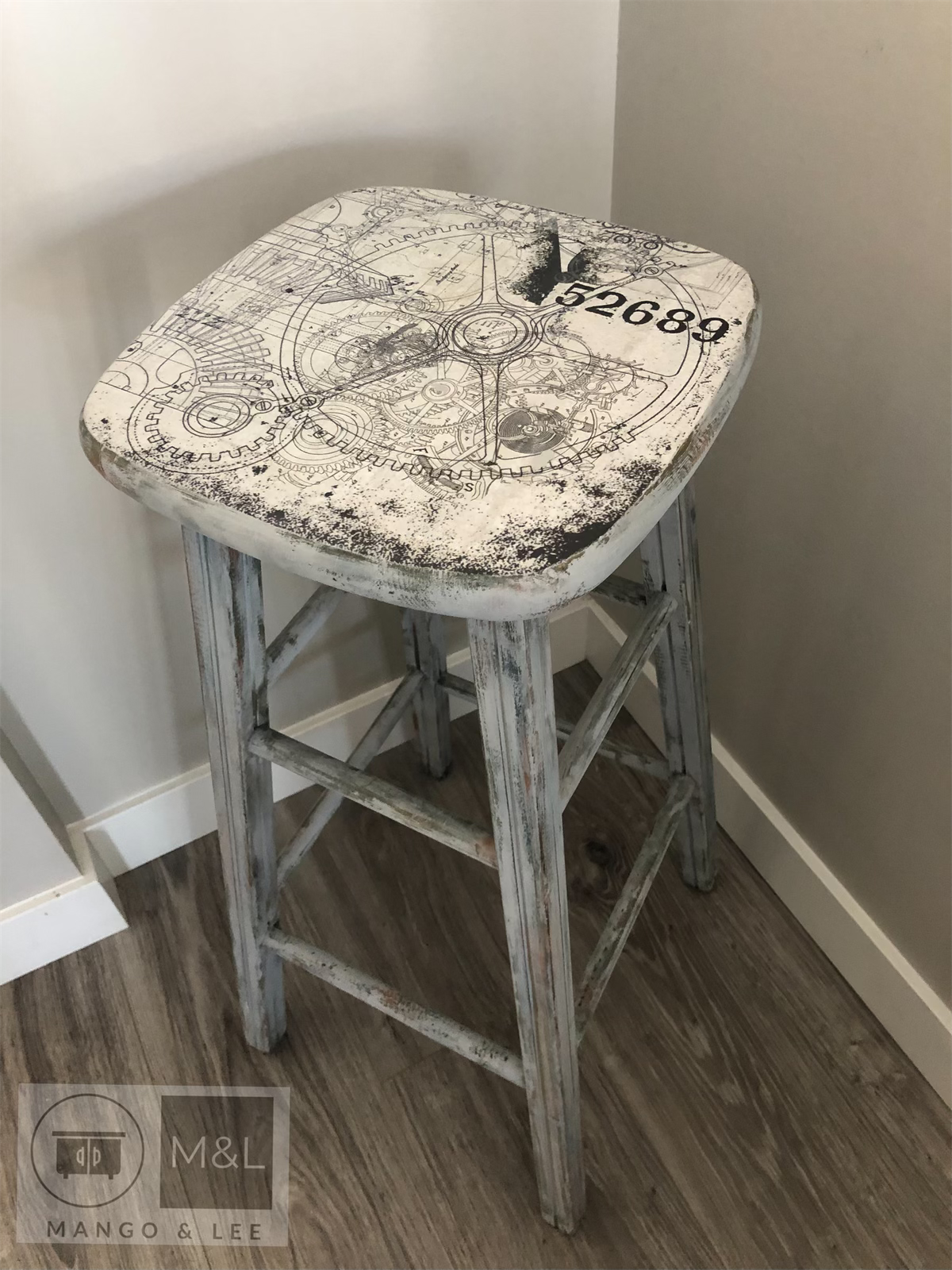 Vintage Steampunk Barstool