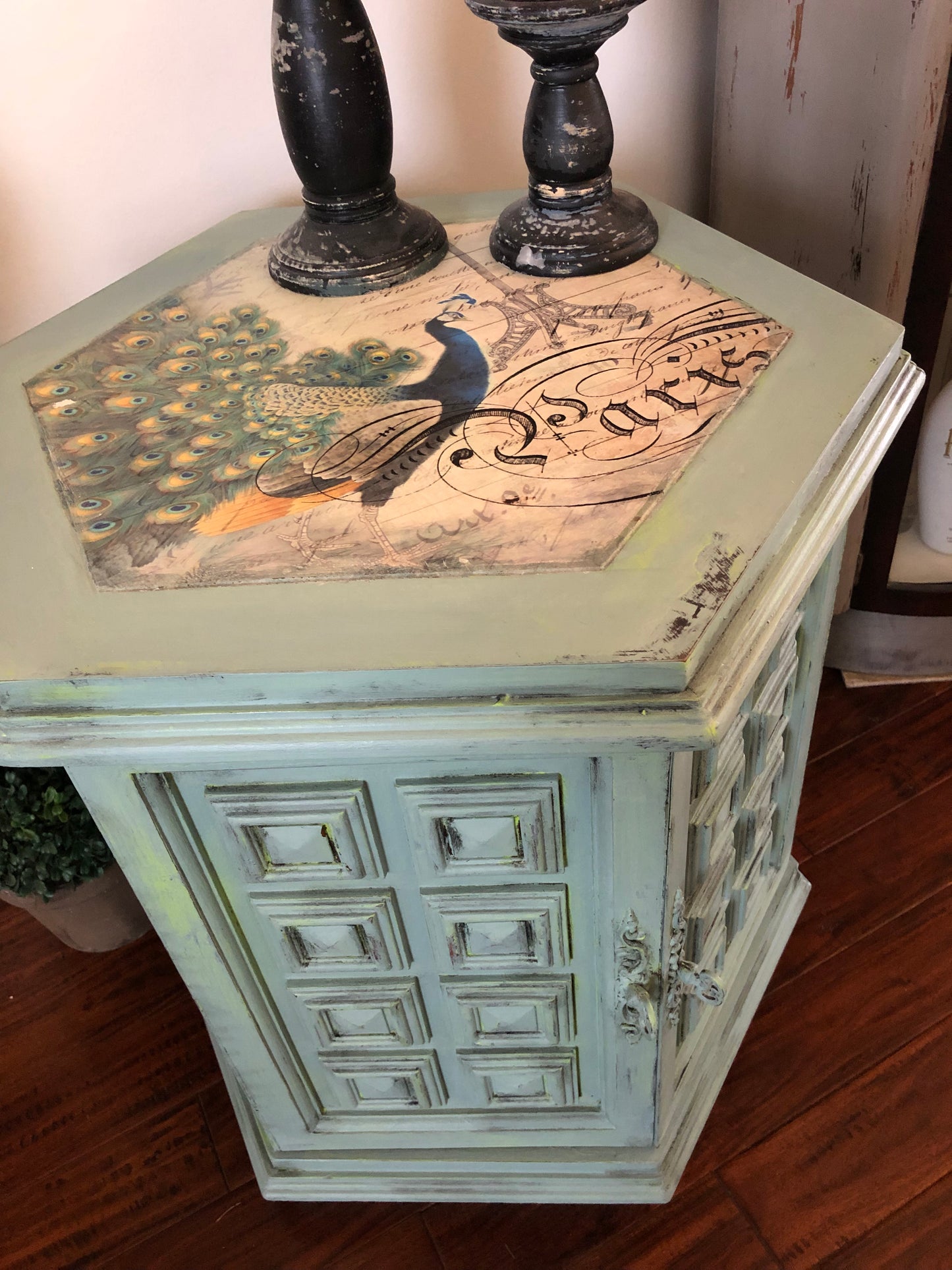 Peacock Accent Table