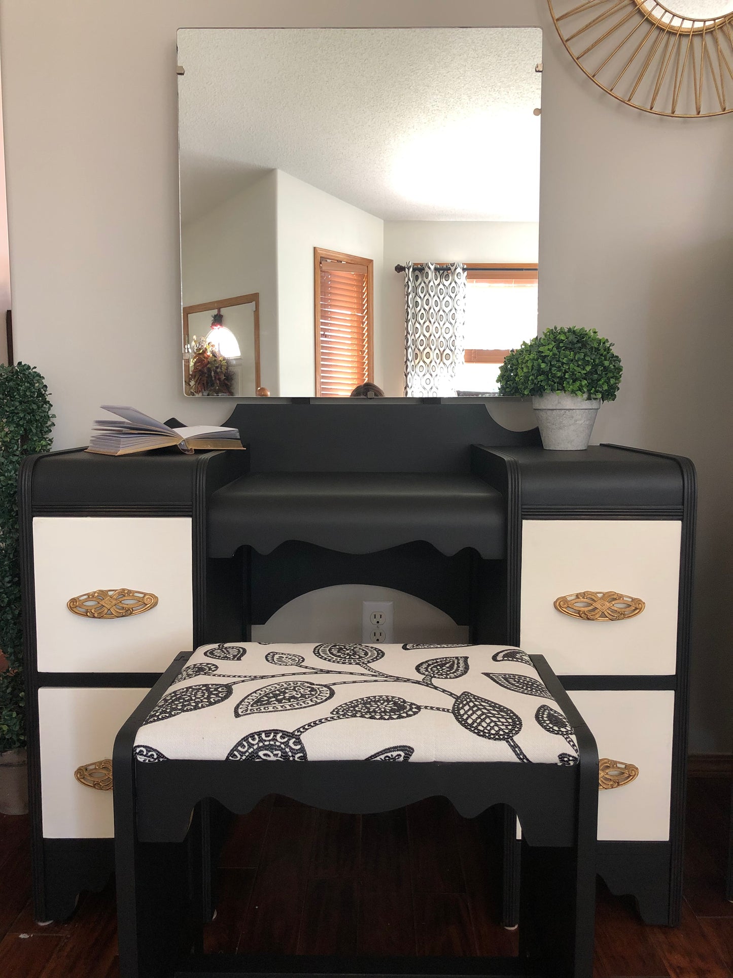 Vintage Waterfall Dresser and Vanity