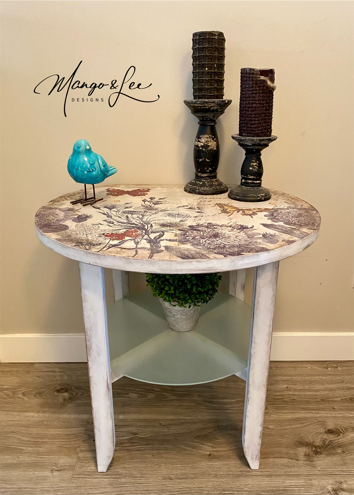 Floral Side Table