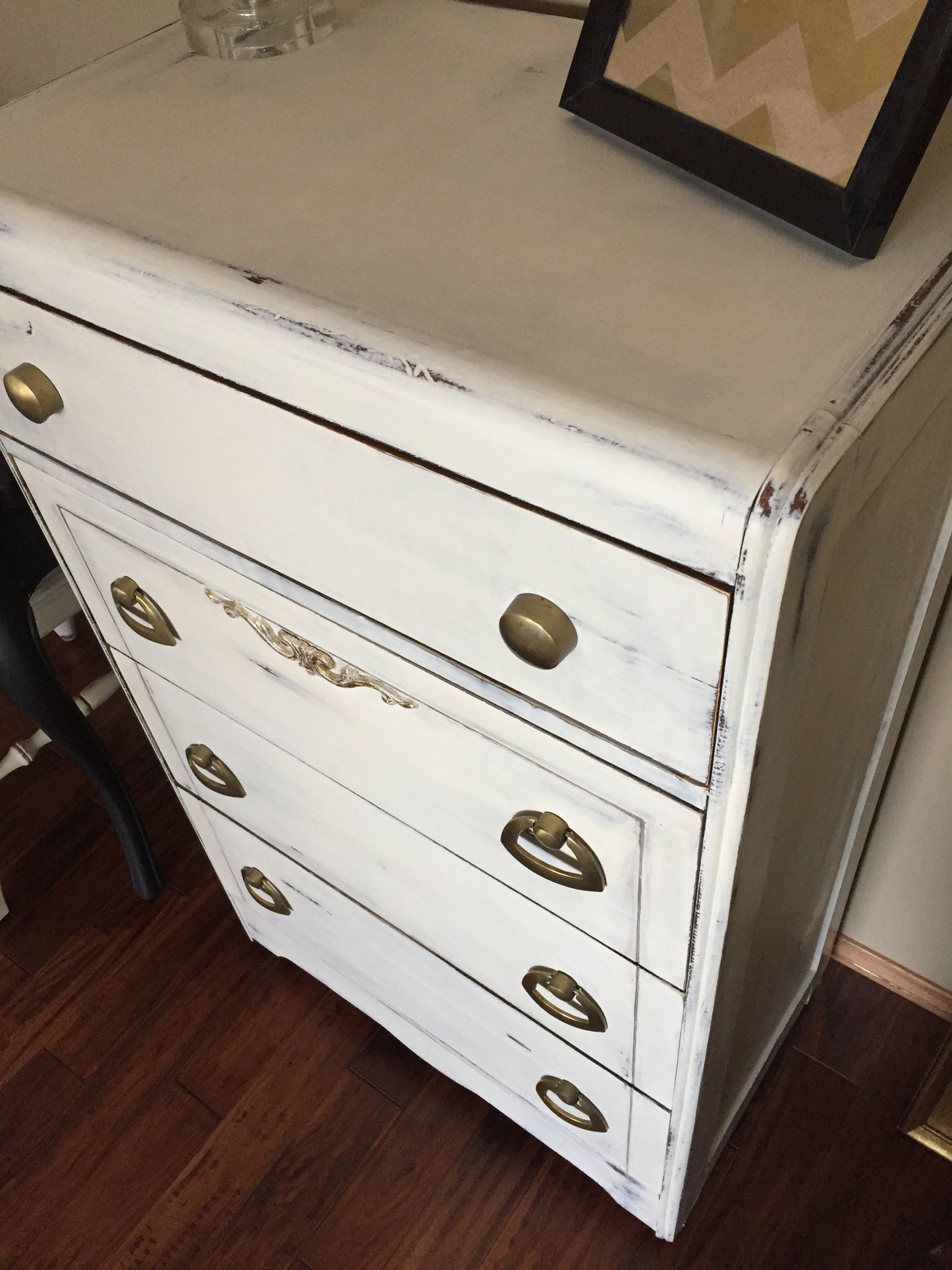 Vintage Waterfall Dresser