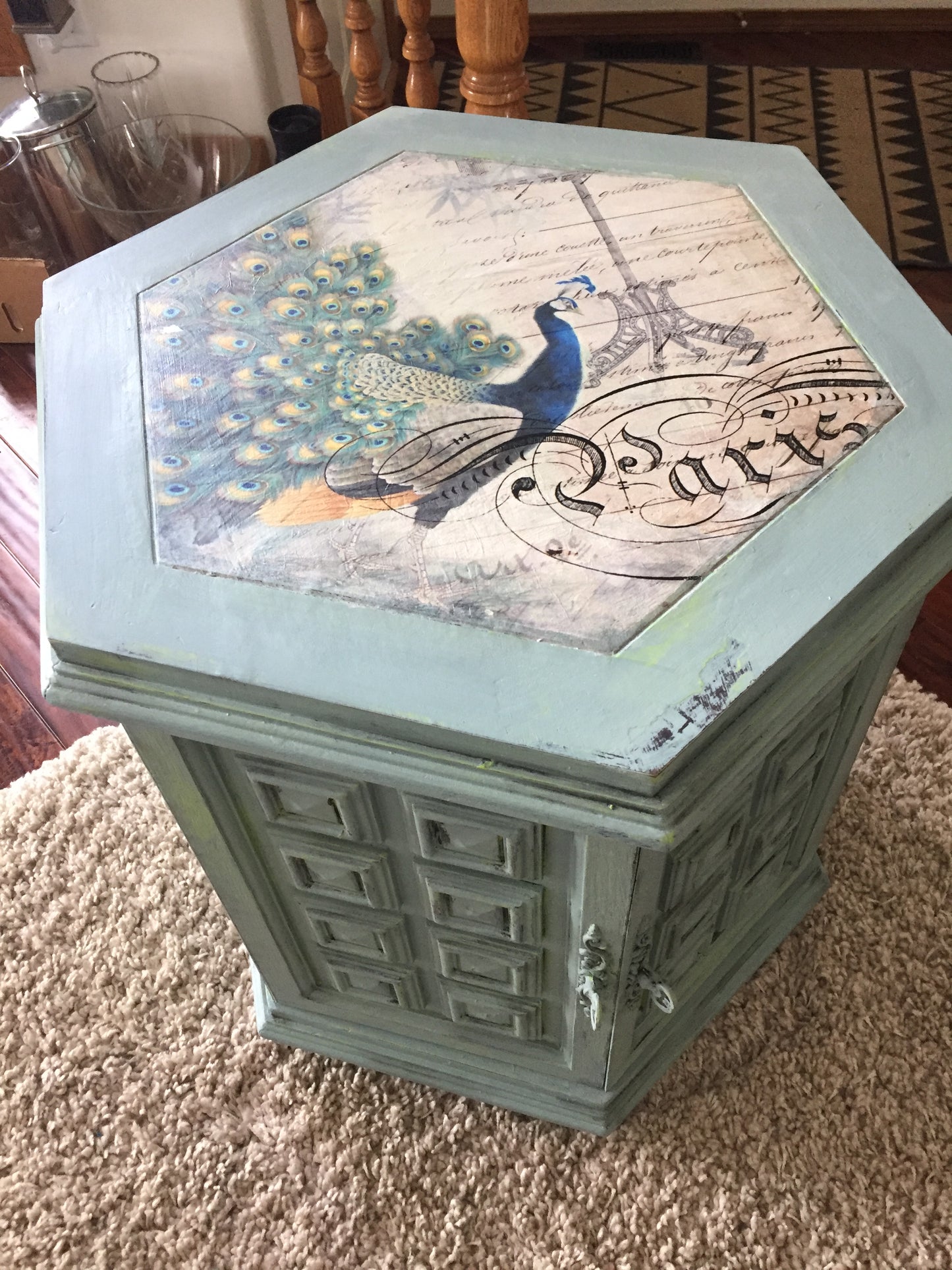 Peacock Accent Table