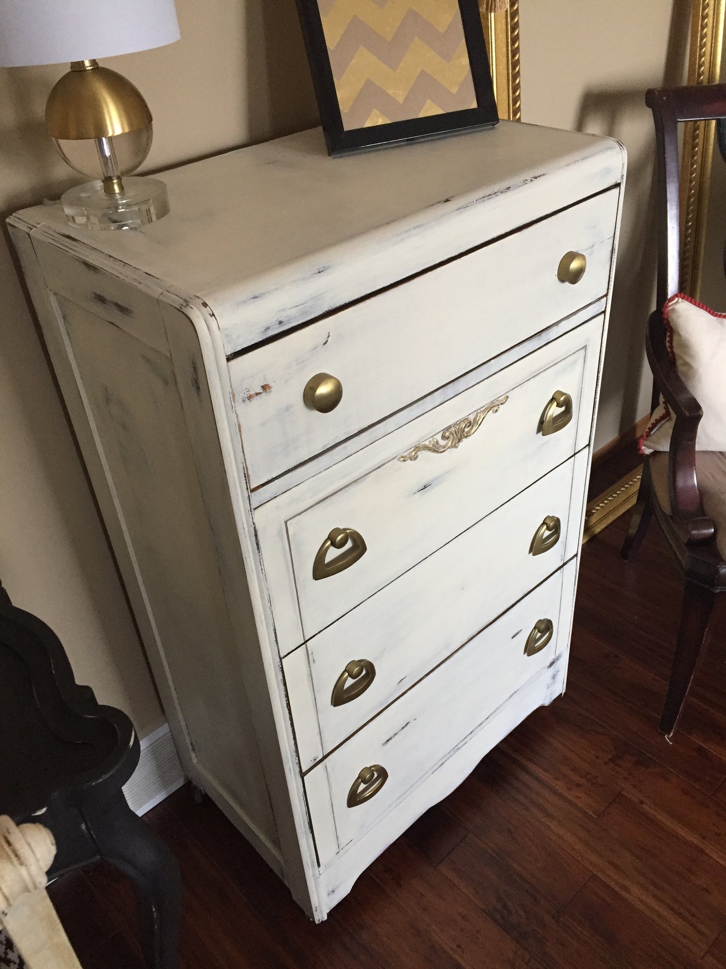 Vintage Waterfall Dresser