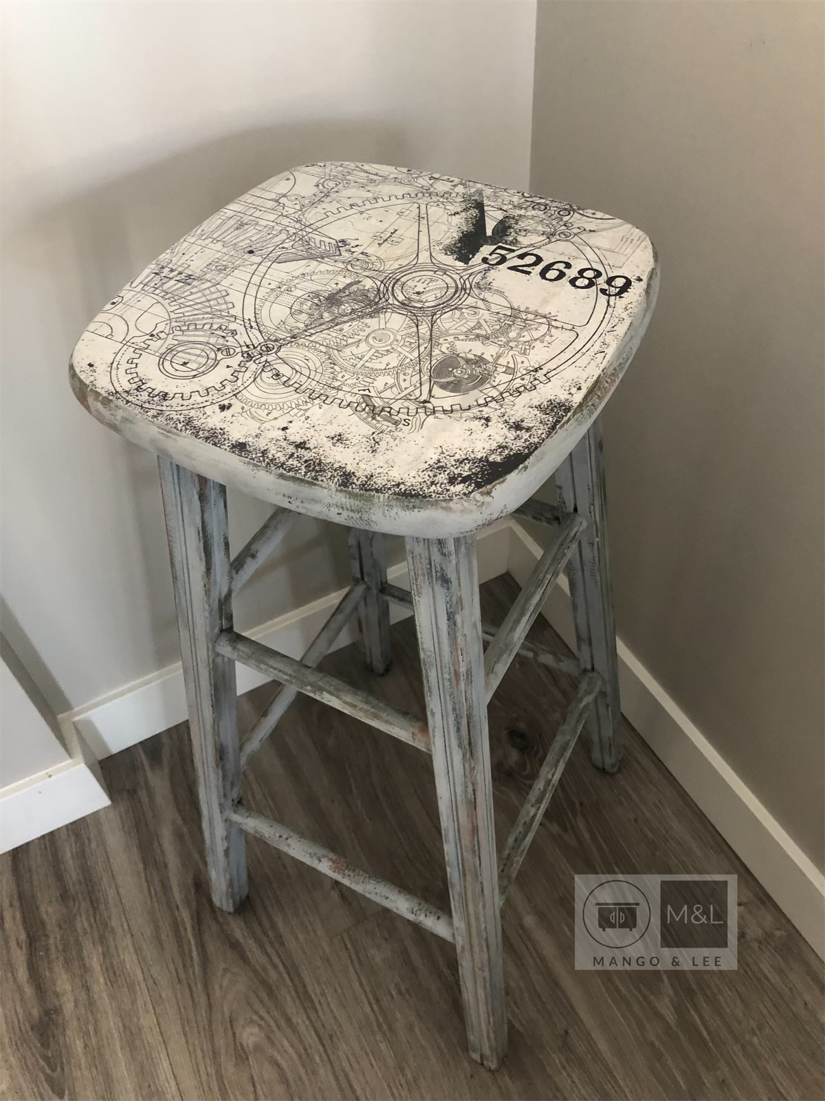 Vintage Steampunk Barstool