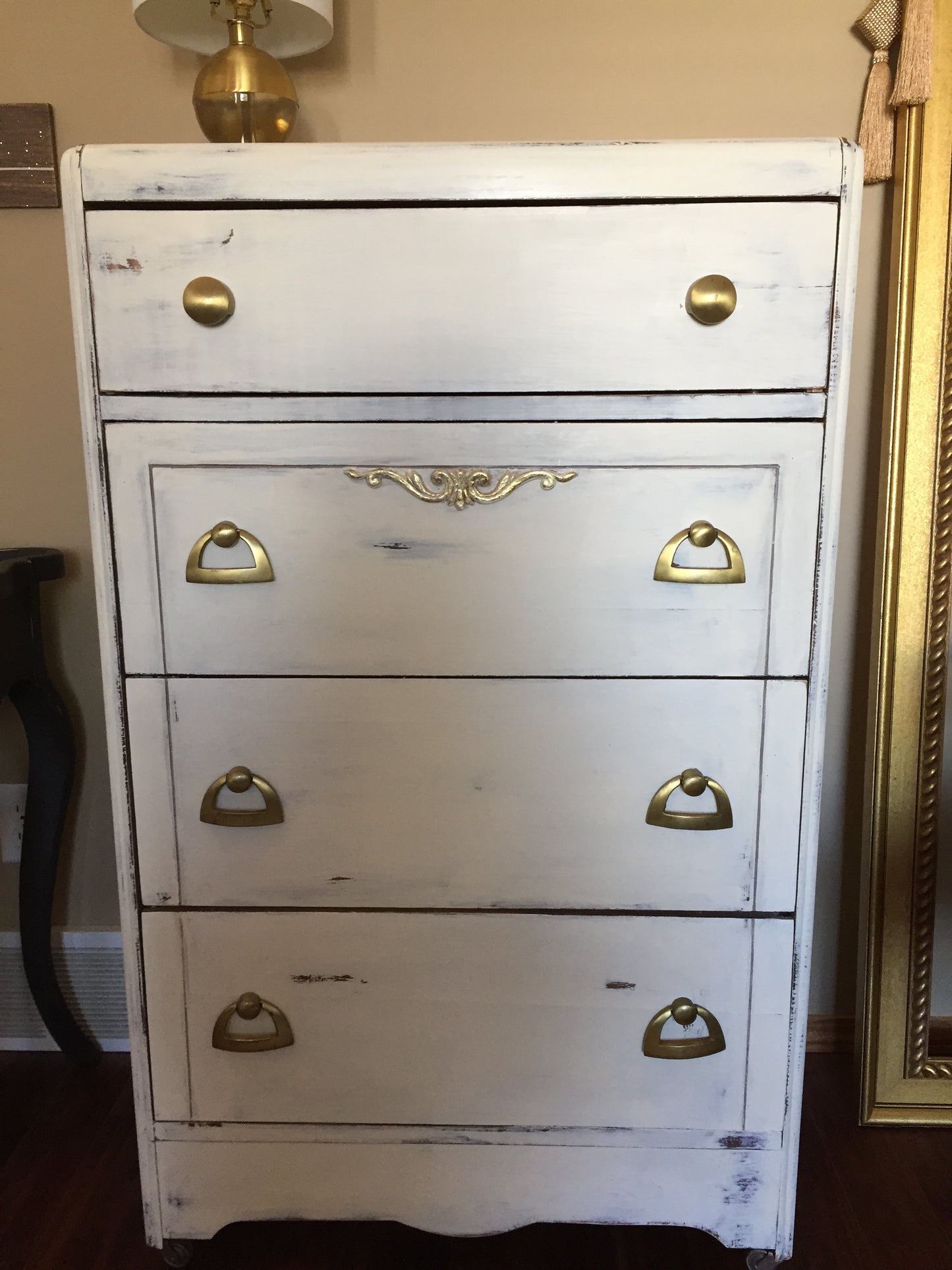 Vintage Waterfall Dresser