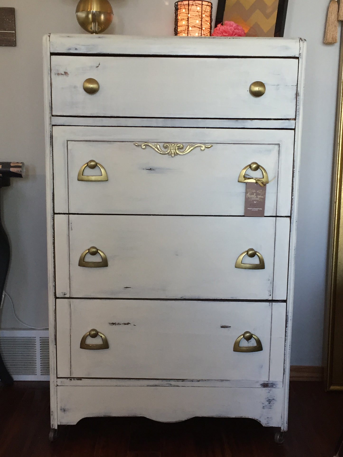 Vintage Waterfall Dresser