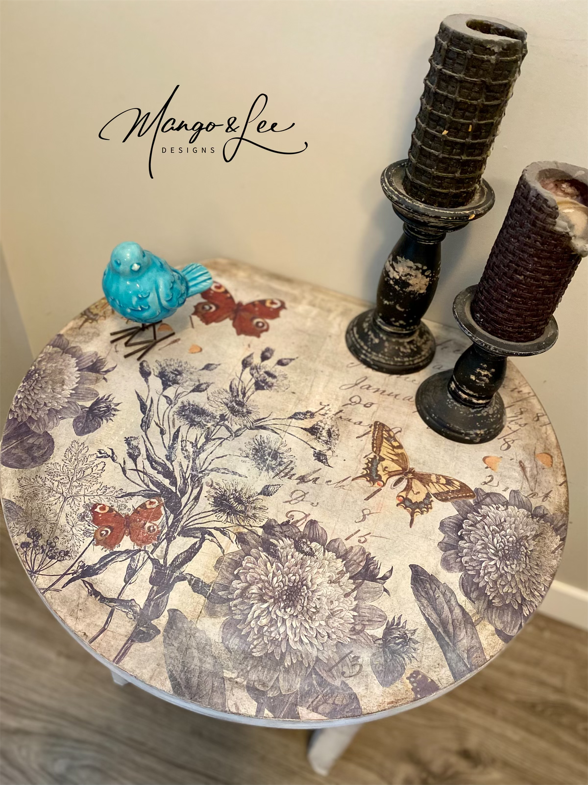 Floral Side Table