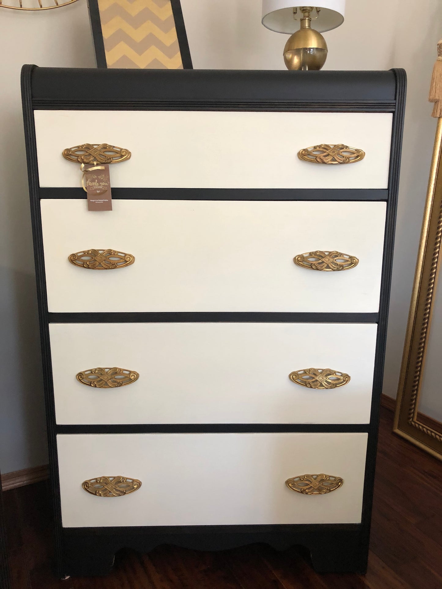 Vintage Waterfall Dresser and Vanity